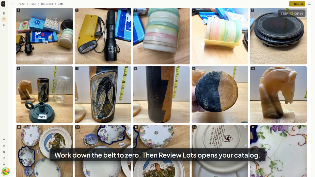 How to Photograph & Catalog Auction Items Fast — Conveyor Sorting Tutorial
